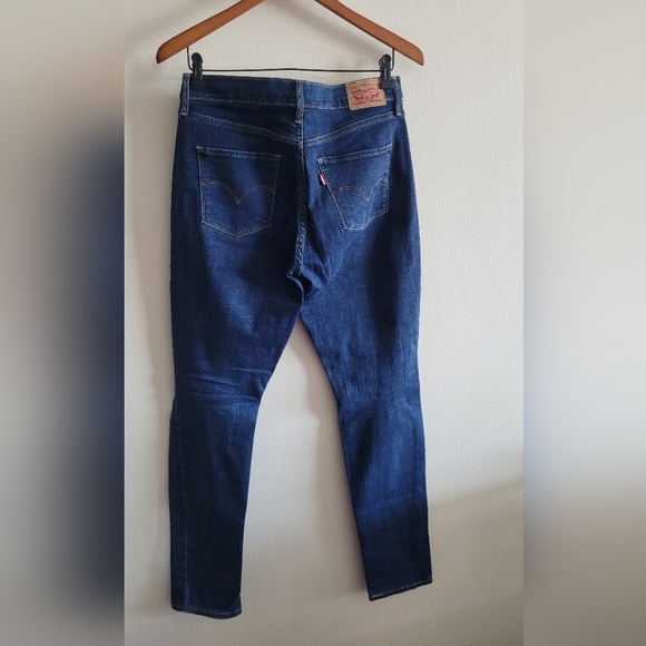 Levi's 311 Shaping Skinny dark wash denim destructed jeans Women's size 29 - Picture 8 of 12